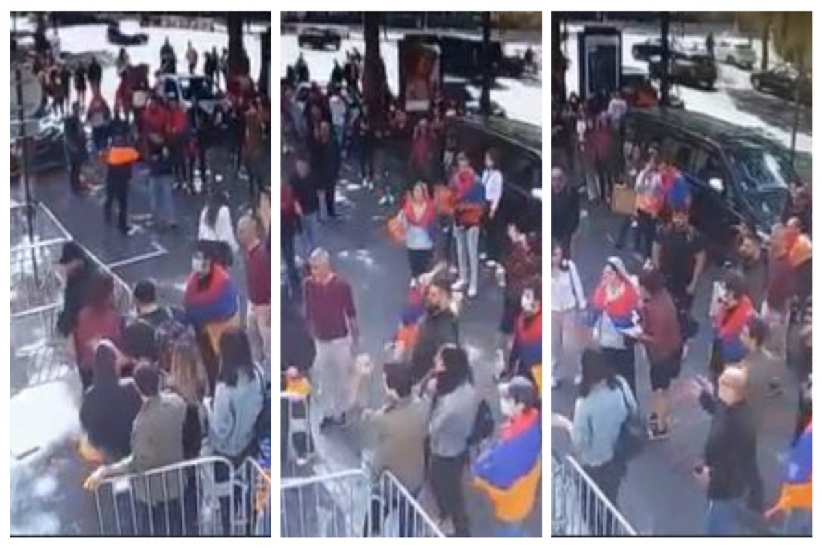 Ermənilər Fransadakı səfirliyimizə basqın etdilər - VİDEO 1 Ermənilər Fransadakı səfirliyimizə basqın etdilər - VİDEO