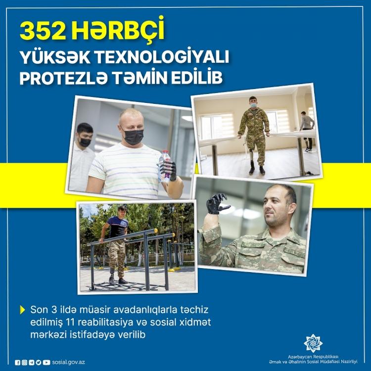 Son iki ildə 352 hərbçi yüksək texnologiyalı protezlə təmin olundu
