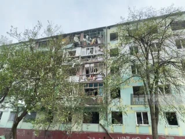 Bu gecə dağıdılan Zaporojyenin mərkəzindən FOTOREPORTAJ