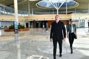 Prezident və birinci xanım Zəngilan Beynəlxalq Hava Limanında yaradılan şəraitlə tanış oldular - YENİLƏNİB - FOTO