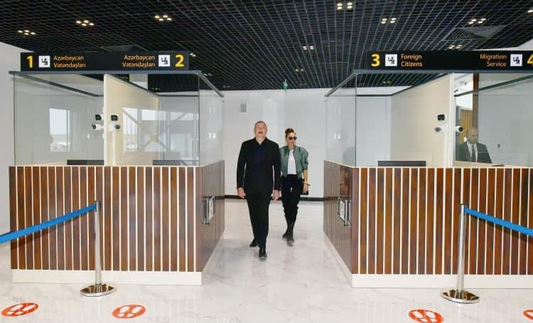 Prezident və birinci xanım Zəngilan Beynəlxalq Hava Limanında yaradılan şəraitlə tanış oldular - YENİLƏNİB - FOTO