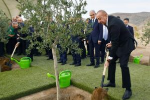 Azərbaycan və Türkiyə prezidentləri Cəbrayılda ağac əkdilər