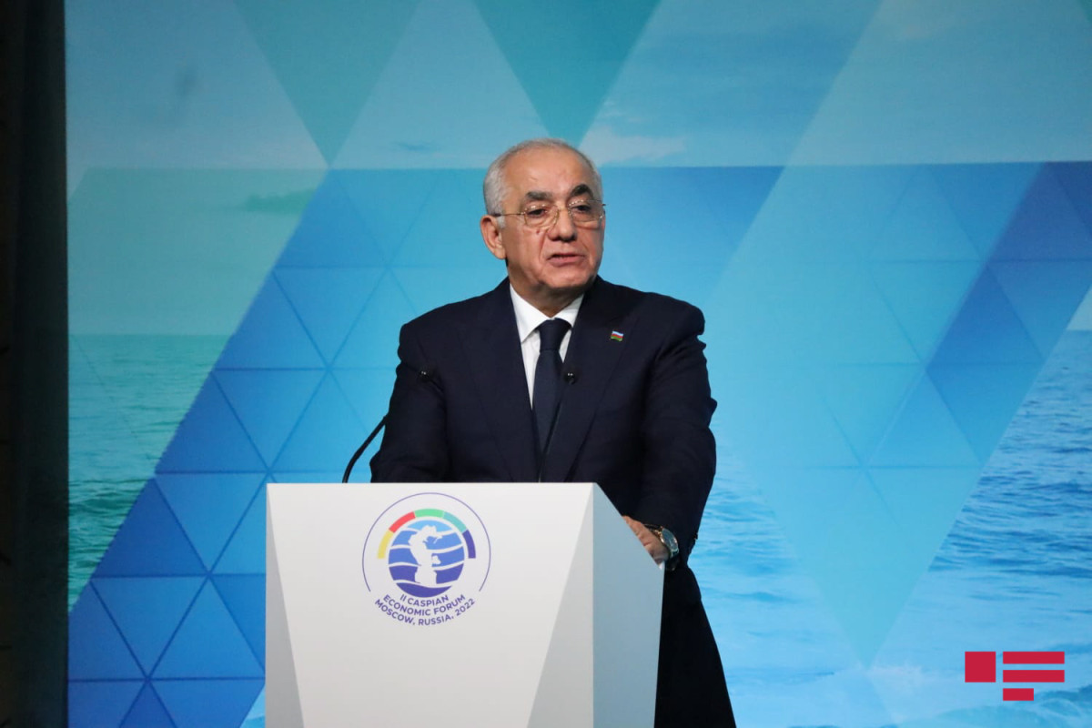 Əli Əsədov Xəzər İqtisadiyyat Forumunda Zəngəzur dəhlizindən danışdı