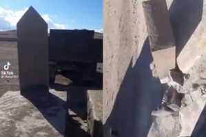 Ermənilərdən daha bir vandalizm aktı: azərbaycanlılara məxsus məzarları dağıdıblar - VİDEO