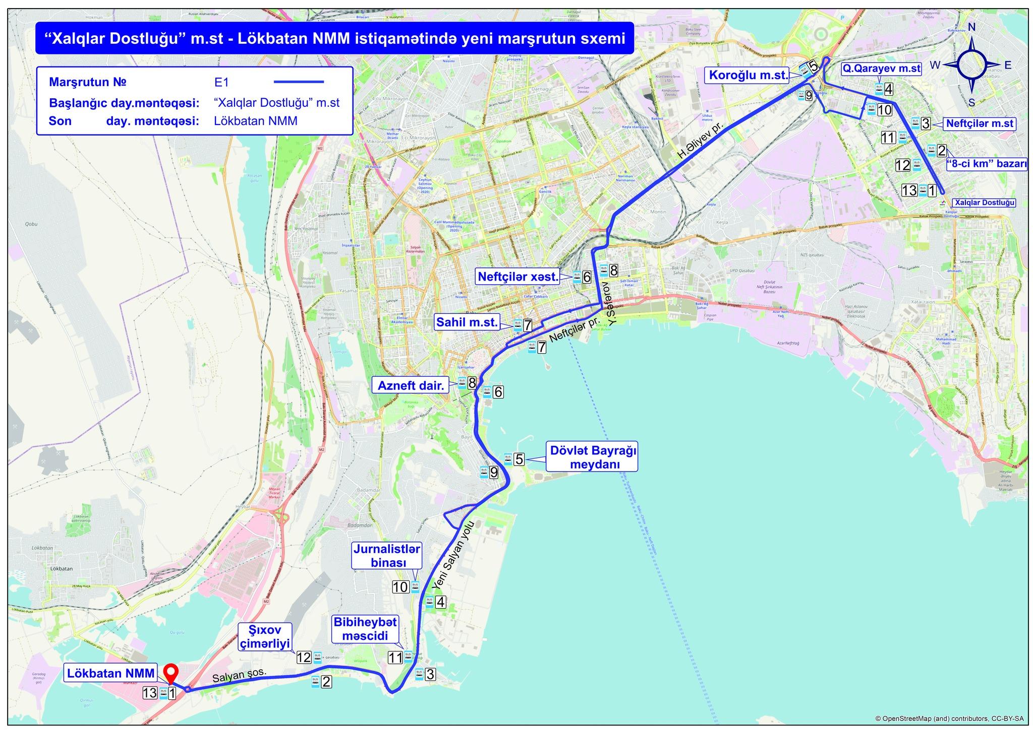 Bakıda yeni marşrut xətti fəaliyyətə başlayır - Gediş haqqı...