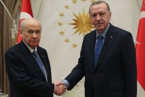 Ərdoğan və Baxçalı arasında görüş başladı