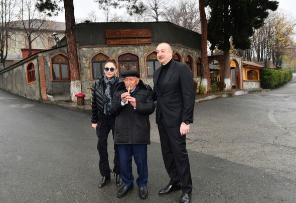 Prezident və xanımı “Yuxarı Baş” Milli Tarix-Memarlıq Qoruğunda oldu - FOTO