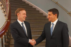 Hikmət Hacıyev Baydenin müşaviri ilə sülh danışıqlarını müzakirə etdi - FOTO