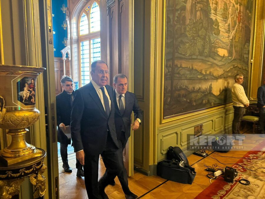 Lavrovla Ceyhun Bayramovun görüşü başladı - FOTOLAR