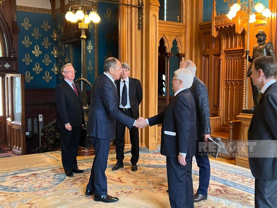 Lavrovla Ceyhun Bayramovun görüşü başladı - FOTOLAR