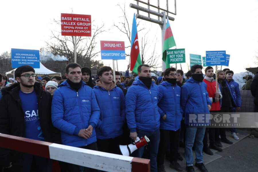 Xankəndi yolu açıldı: etirazçılar hərəkət etmədilər - FOTOLAR