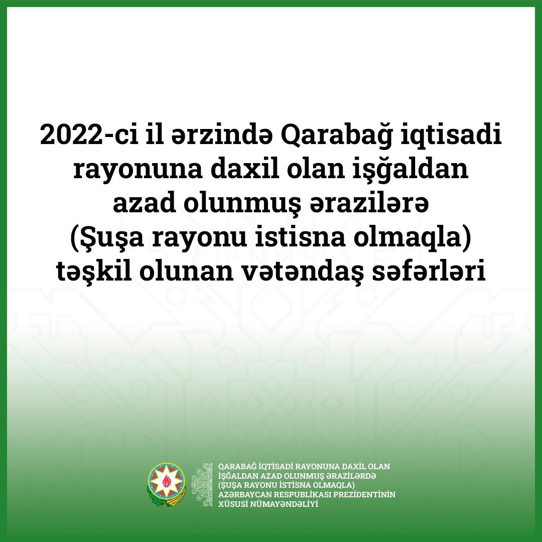 Qarabağ iqtisadi rayonuna səfər edən vətəndaşların sayı - FOTO