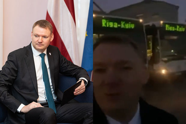 Latviya parlament spikeri Kiyev merinə rus dilində video göndərdi: Mesaj qəzəbə səbəb oldu - VİDEO 1 Latviya parlament spikeri Kiyev merinə rus dilində video göndərdi: Mesaj qəzəbə səbəb oldu - VİDEO