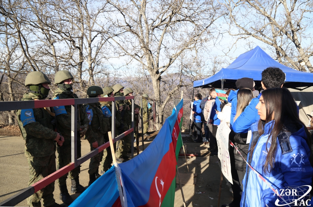 Laçın-Xankəndi yolunda ekofəalların etirazları 37 gündür davam edir - FOTO - VİDEO