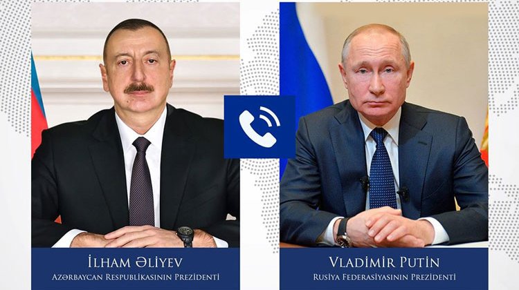 İlham Əliyev Vladimir Putinlə müzakirə apardı