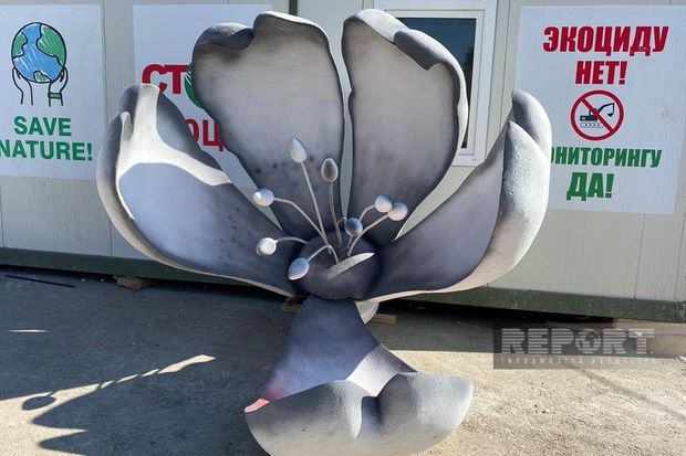 Laçın yoluna kompozisiya quraşdırıldı – FOTO