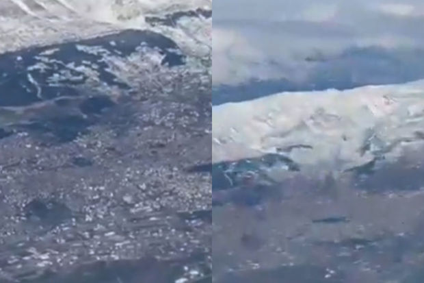 Kahramanmaraşda baş verən bina uçqunların təyyarədən görüntüsü - VİDEO