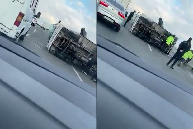 Bakıda yük maşını aşdı - VİDEO 1 FotoJet 2023 02 16T180208.872