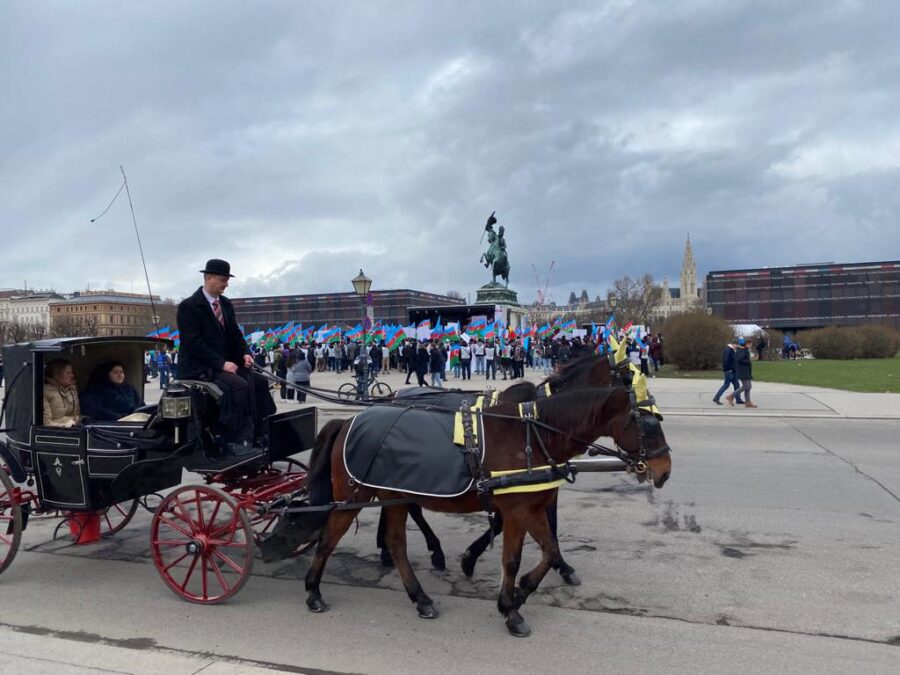 Avropada minə yaxın soydaşımız mitinq keçirir - VİDEO