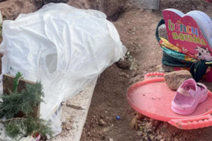 Ümidsiz yol gözləyən gəlincik, çanta, ayaqqabı və... - Fotolar