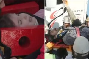 Zəlzələnin 6-cı günü: ata və qızı belə xilas edildi - VİDEO