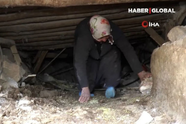 İnəyi dağıntılar altında qaldı, sahibi bunu etdi - VİDEO 1 İnəyi dağıntılar altında qaldı, sahibi bunu etdi - VİDEO