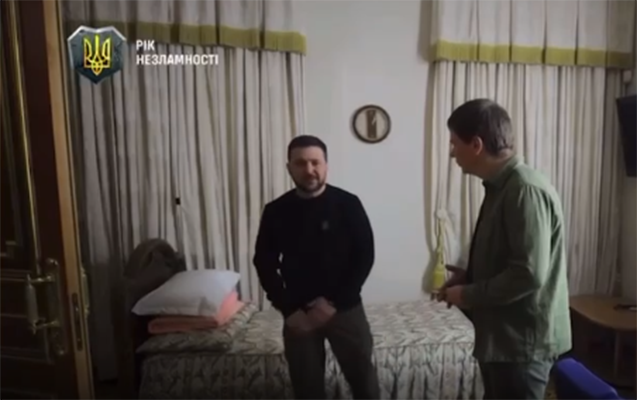 Zelenski müharibə boyu bu otaqda yaşayıb - VİDEO