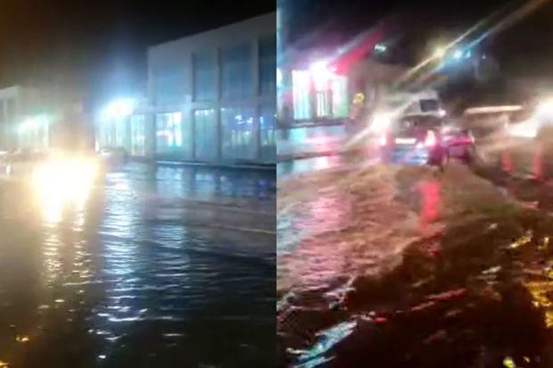 Paytaxtda intensiv yağış: Bu küçələri sel apardı - VİDEO