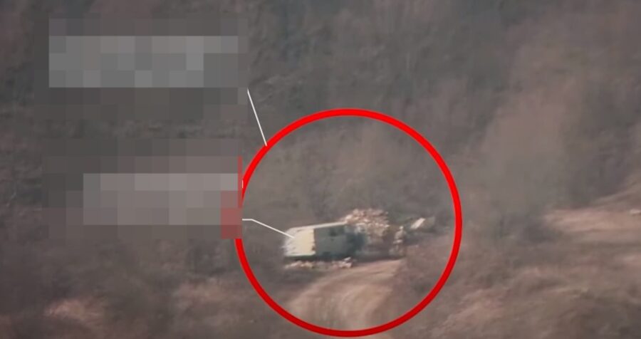 TƏCİLİ! Qarabağda içində erməni terrorçularının olduğu post belə yandı - VİDEO