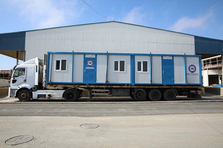 AHİK Türkiyəyə konteyner evlər göndərdi - FOTOLAR