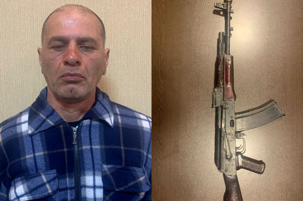 Əməliyyat: Bakıda avtomatla gəzən şəxs tutuldu - VİDEO