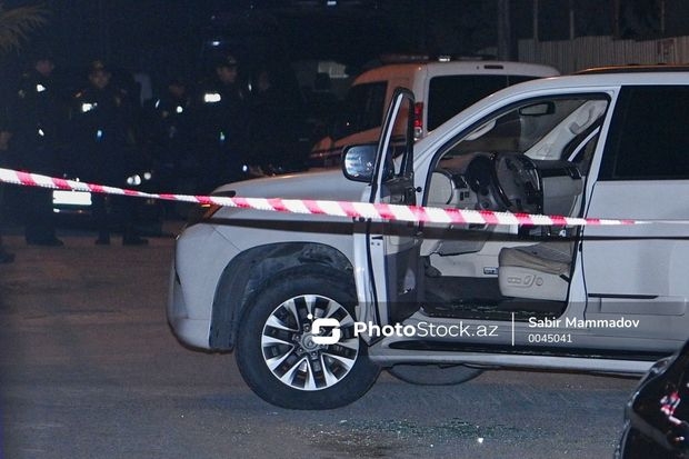 Fazil Mustafanın gülləbaran edilən avtomobili - FOTO/VİDEO