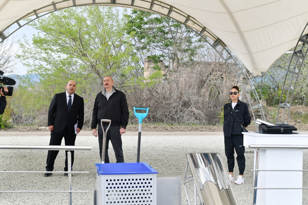 Prezident və xanımı Ağdamda - FOTOLAR