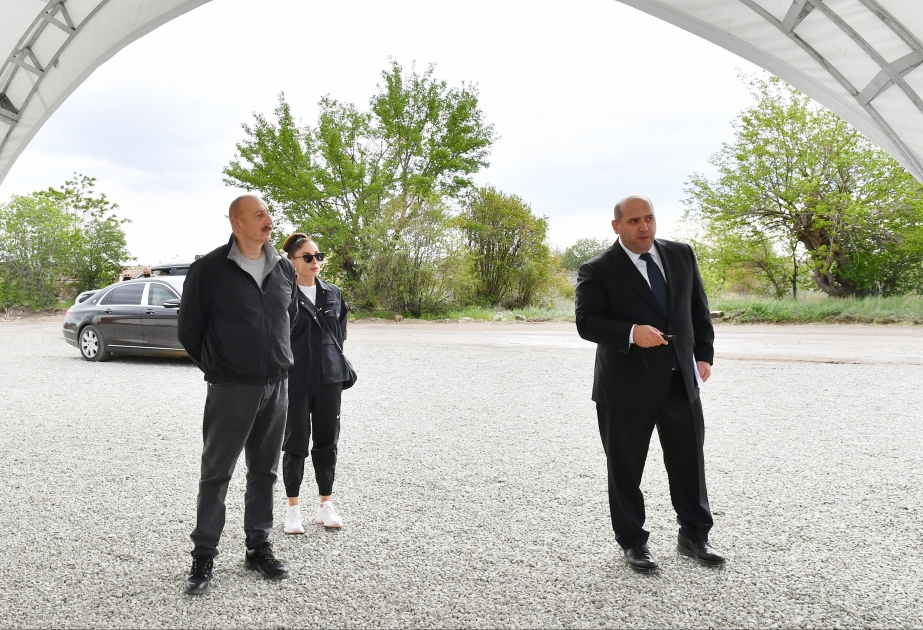 Prezident və xanımı Ağdamda - FOTOLAR