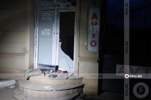 Gəncədə kafeyə qumbara atıldı - DİN-dən AÇIQLAMA / FOTO