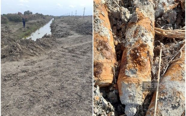Salyanda partlamamış mərmilər tapıldı - FOTO