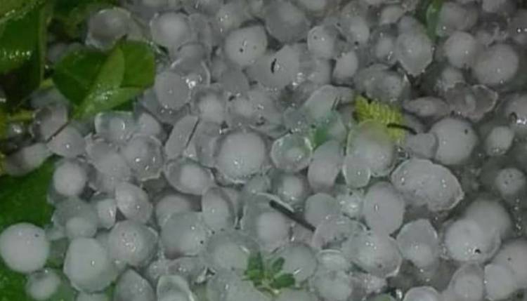 Bu ərazilərə dolu yağdı 1 dolu 32