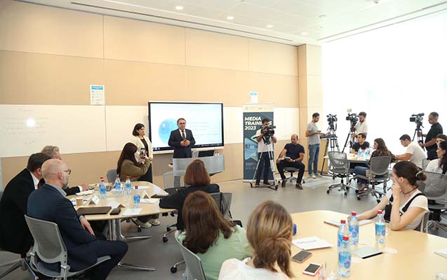 "Media və hibrid təhdidlər” mövzusunda seminarlara başlanıldı - FOTOLAR