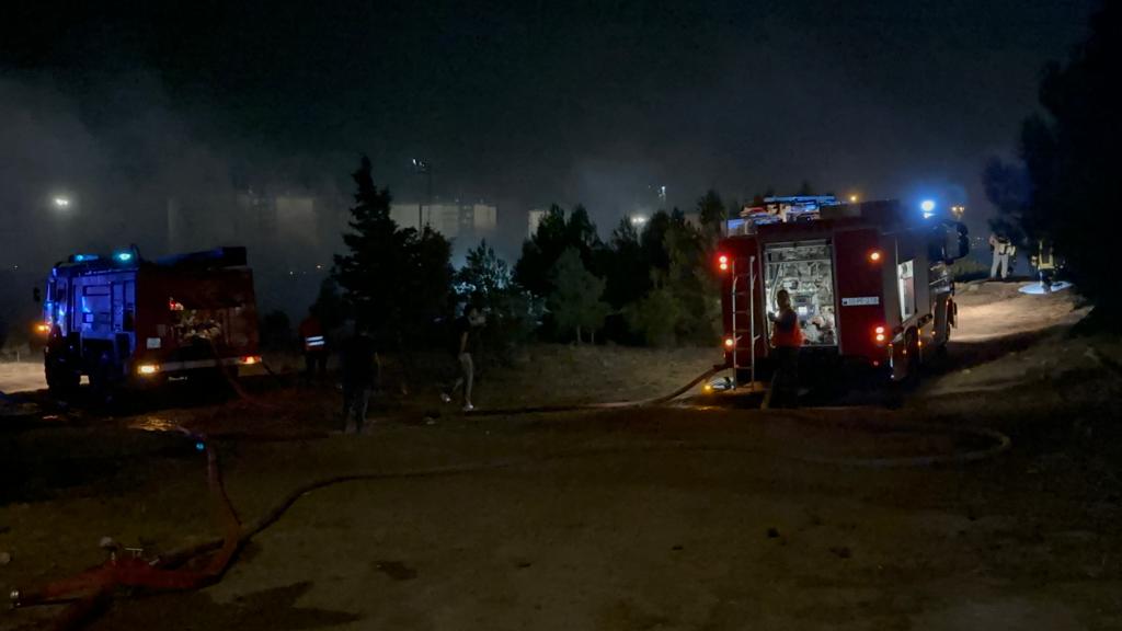 Bakıda açıq ərazidə güclü yanğın oldu - FOTO/VİDEO