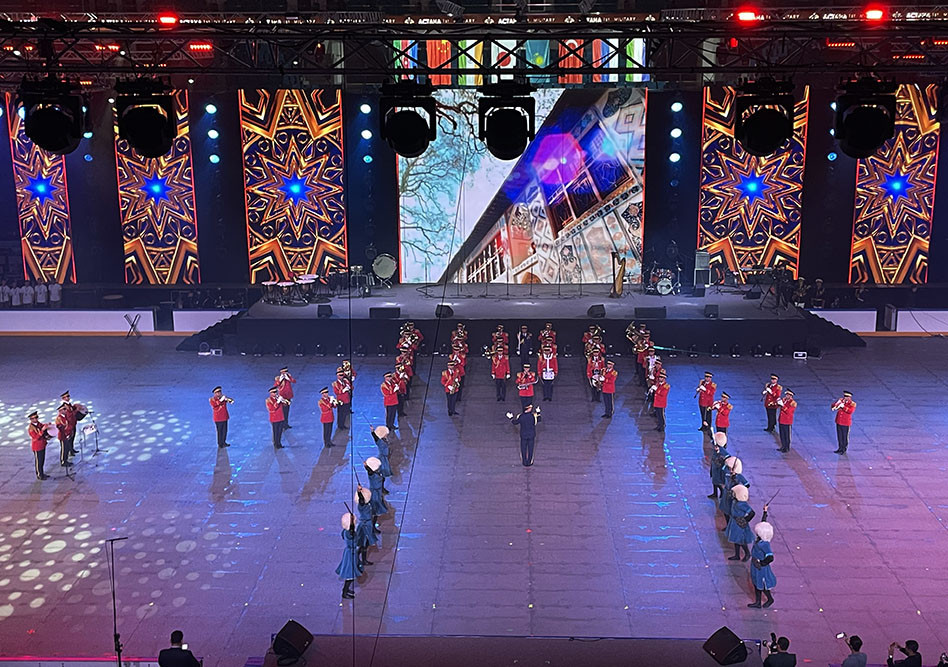 Azərbaycanın Hərbi Orkestri Astanada beynəlxalq festivalda - FOTOLAR
