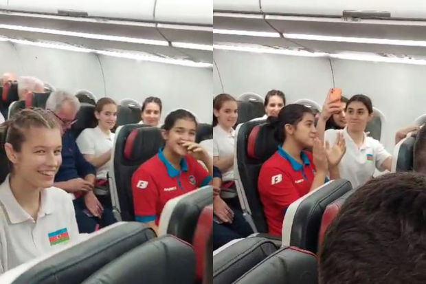 Türkiyəli pilotdan Avropa çempionu olan qızlarımıza xoş sürpriz - VİDEO 1 Türkiyəli pilotdan Avropa çempionu olan qızlarımıza xoş sürpriz - VİDEO