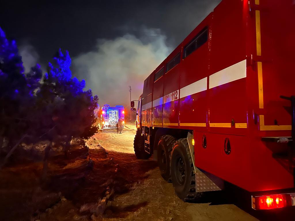 Bakıda açıq ərazidə güclü yanğın oldu - FOTO/VİDEO