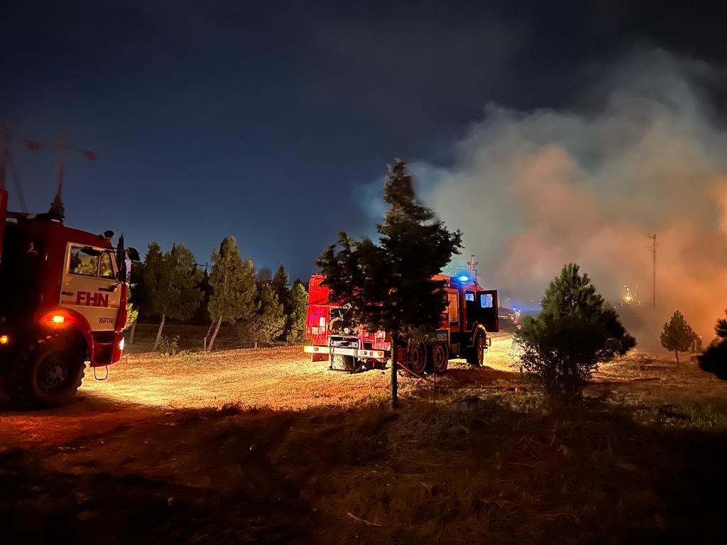 Bakıda açıq ərazidə güclü yanğın oldu - FOTO/VİDEO