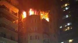 Bakıda çoxmərtəbəli binada güclü yanğın - VİDEO / YENİLƏNİB