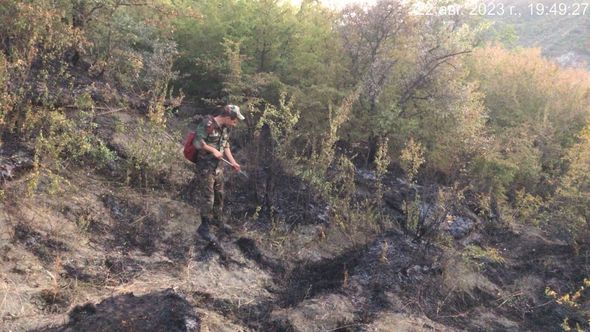 Ağsuda dağlıq ərazi yanır - FOTO / VİDEO