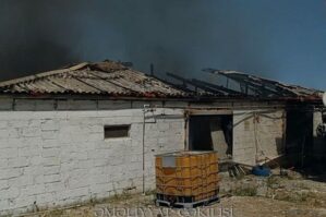 Siyəzəndə obyekt yandı