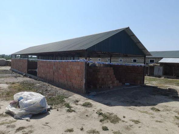 Oğuzda qanunsuz tikintinin qarşısı alındı - VİDEO