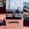 rusya dur ihtarina uymayan turk kuru yuk gemisine uyari atesi acti iste o anlar