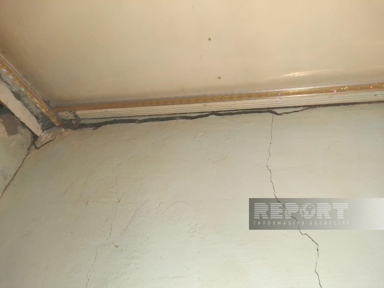 Kürdəmirdə baş vermiş zəlzələ nəticəsində bəzi evlərdə çatlar əmələ gəlib