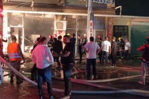 Binədə mebel mağazasında yanğın: xəsarət alan var